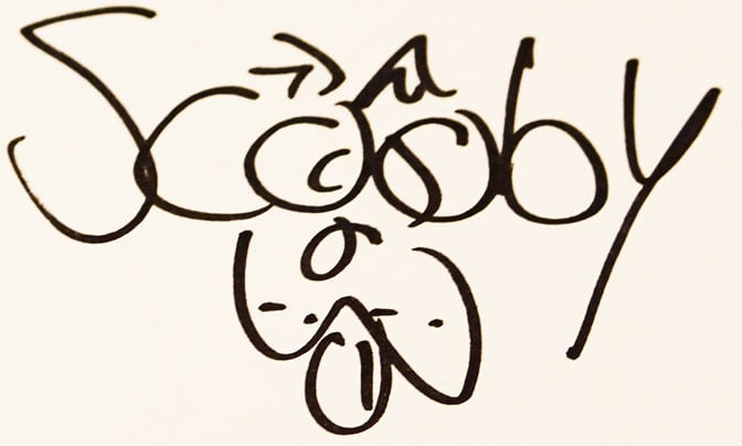 Scooby Doo autograph