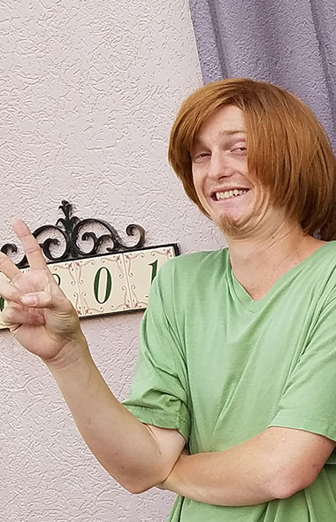 Shaggy from Scooby Doo character meet and greet at Universal Orlando