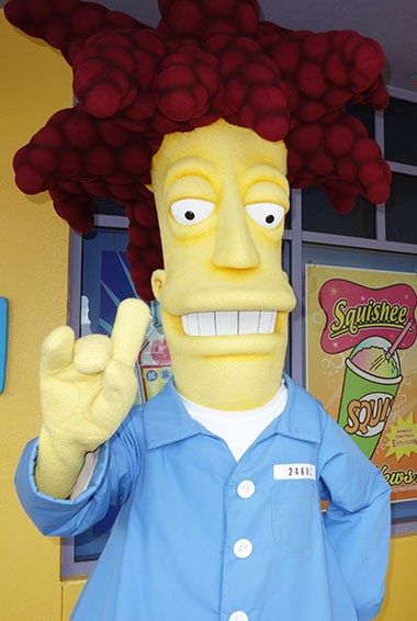 Sideshow Bob character meet and greet at Universal Orlando