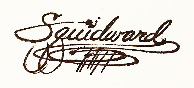 Squidward autograph