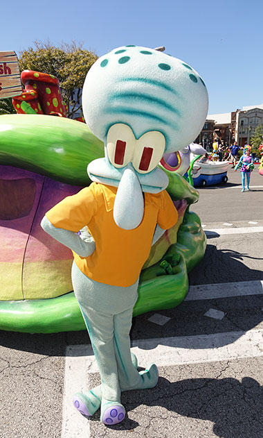 Squidward from Spongebob Squarepants character meet and greet at Universal Studios Florida