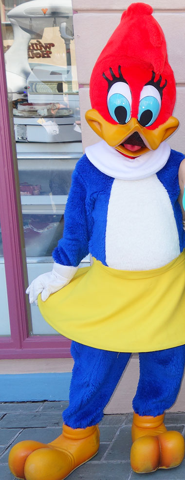 Winnie Woodpecker character meet and greet at Universal Orlando