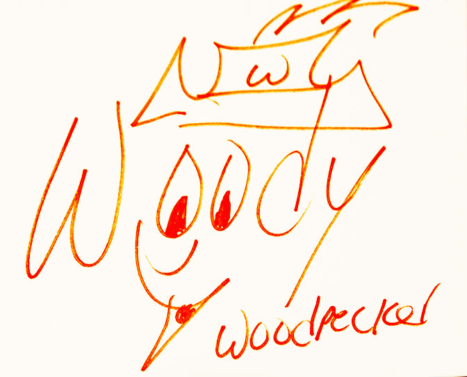 Woody Woodpecker autograph