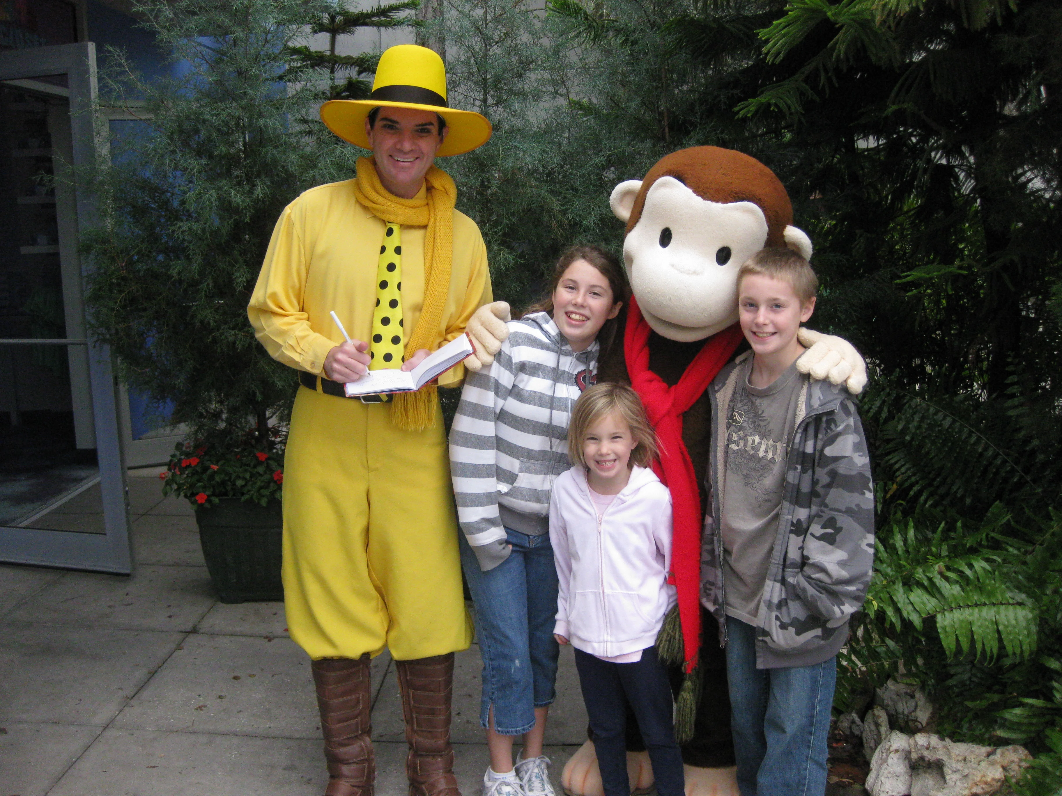 Man in the Yellow Hat and Curious George Universal Studios Orlando 2009