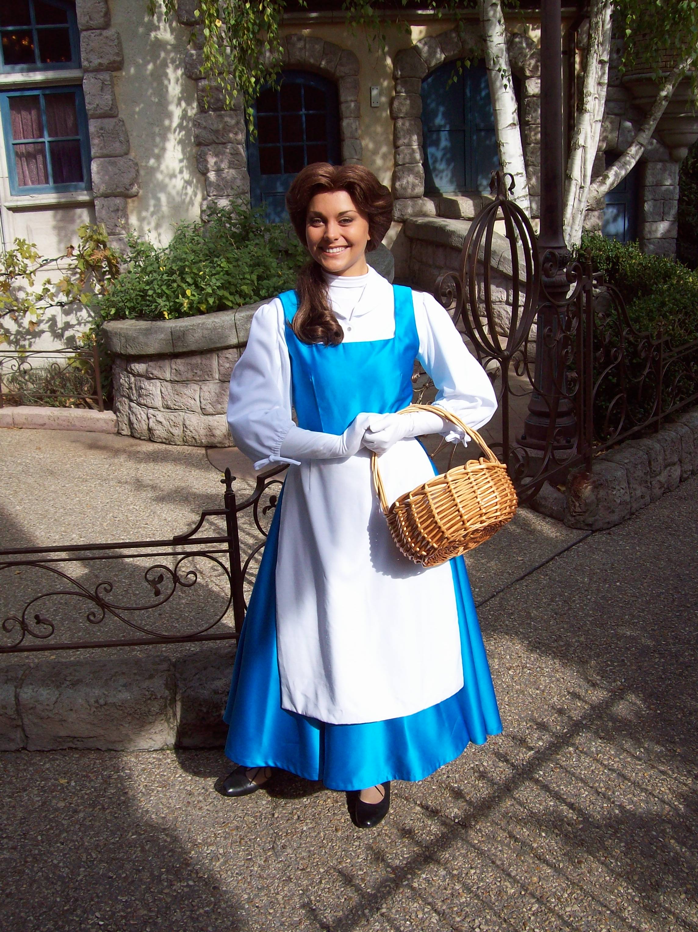 Belle in her village outfit. She used to walk around Fantasyland but nowadays does Meet'n'Greets at the Princess Pavilion.