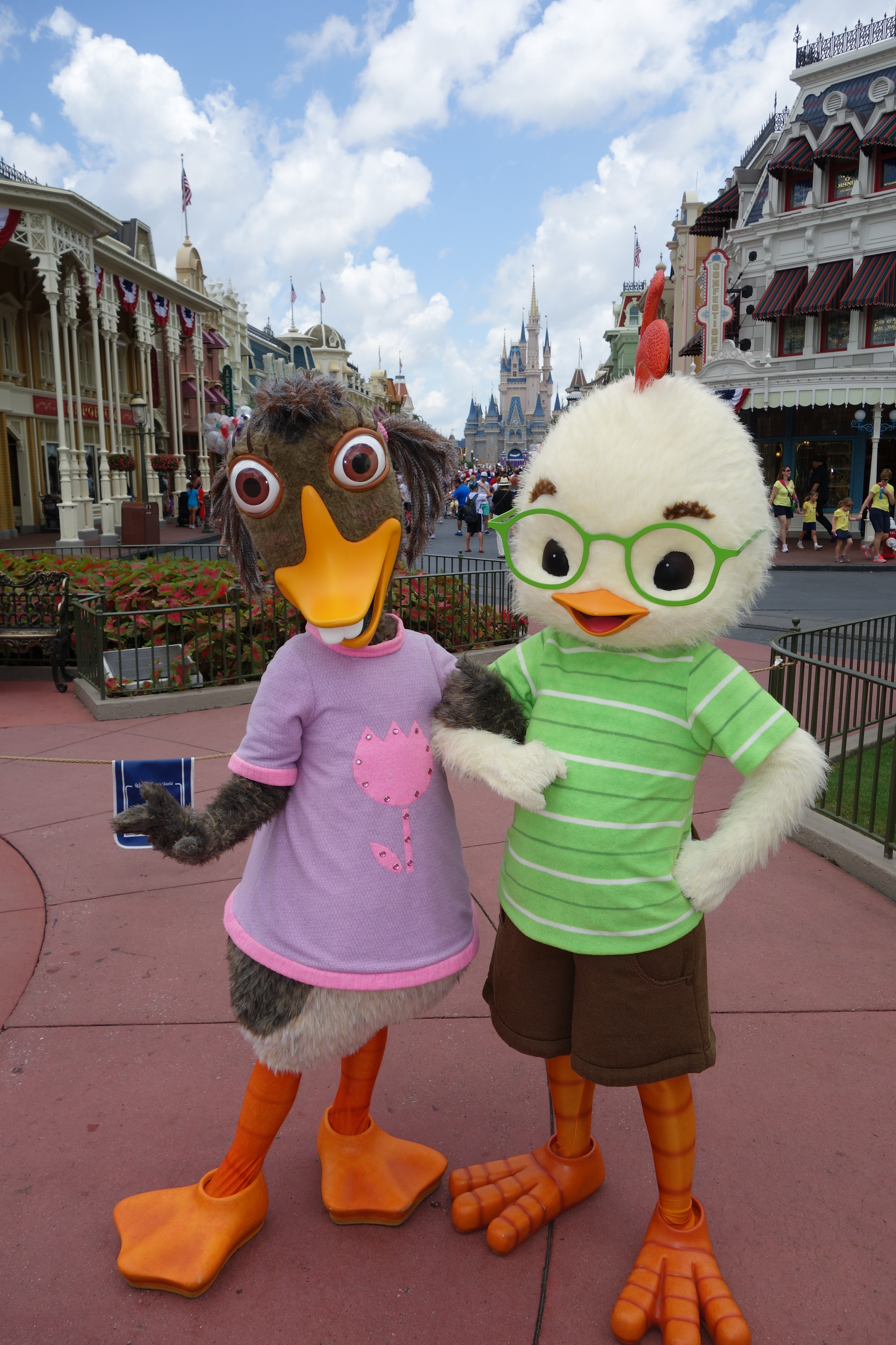 Abby Mallard and Chicken Little Long-lost Friends Magic Kingdom Disney World