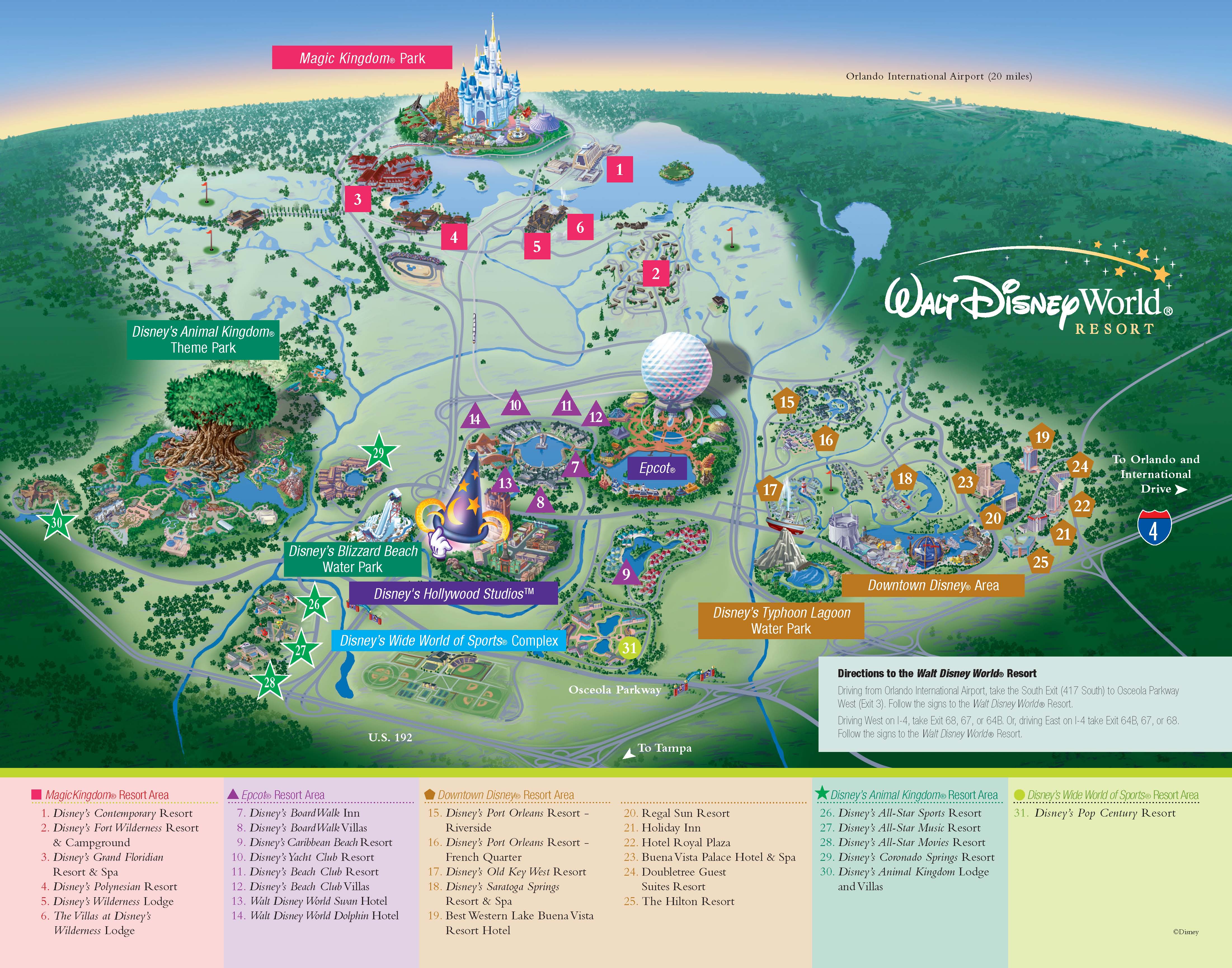 Disney World Property Map