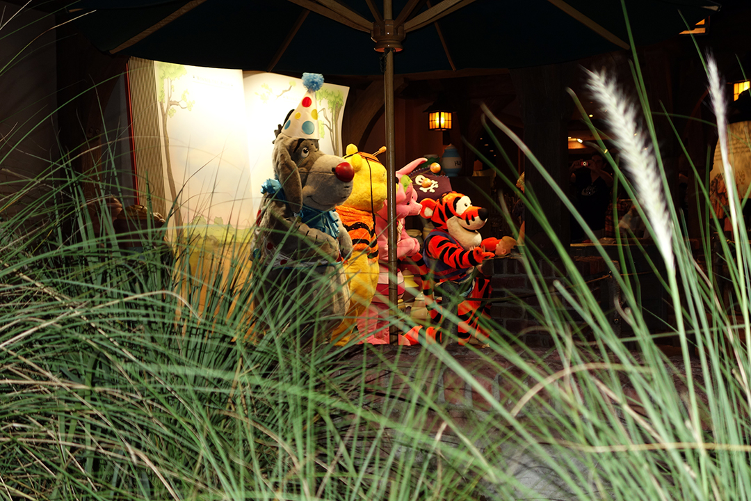 Most adorable costumes are the ones that the Winnie the Pooh gang wear.  This was taken at 8:33
