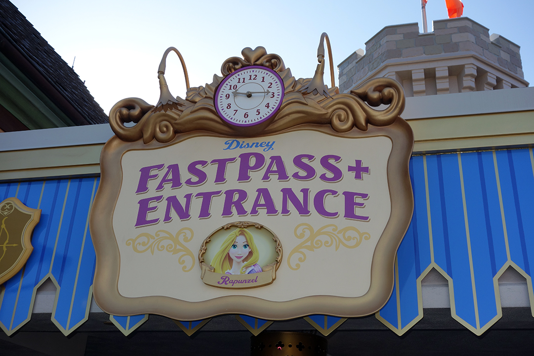 Rapunzel Fastpass or Fastpass+ return is to the FAR LEFT