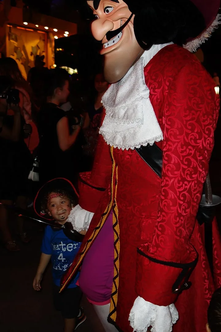Capt Hook was escorted by this cute little, starry-eyed kid at the end of the night