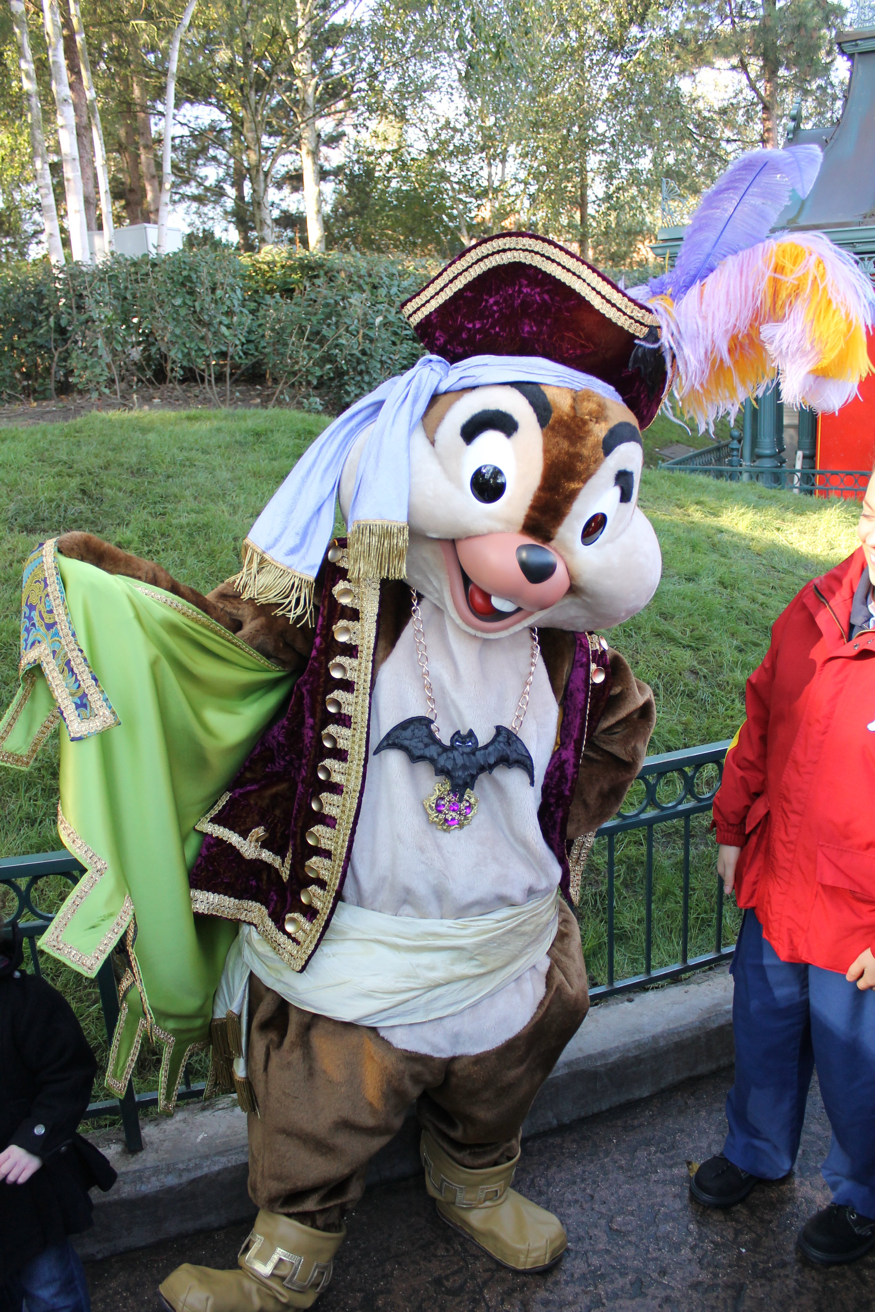 On October 31st 2012 the Disney Character Train was bringing out some of the VIP Characters in special Halloween Pirate outfits. These outfits were only used during that day.
