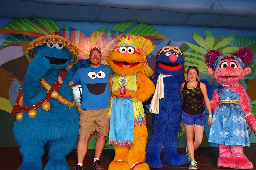Busch Gardens Tampa Sesame Street Characters  Grover Zoe Cookie Monster Abby Cadabby