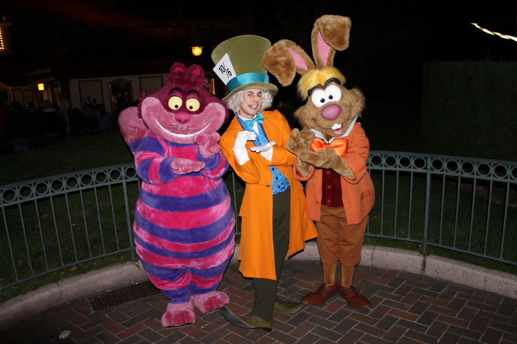 Disneyland Paris, Characters, Halloween, Cheshire Cat, March Hare, Mad Hatter