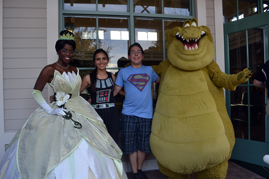 Walt Disney World, Character Meet and Greet, Halloween, Port Orleans Riverside, Princess Tiana, Louis the Alligator