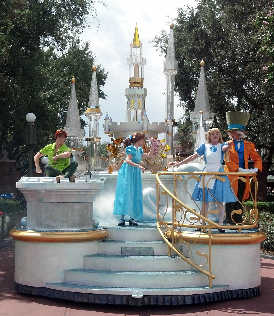 Walt Disney World, Magic Kingdom, Celebrate a Dream Come True Parade, Peter Pan, Wendy, Alice, Mad Hatter