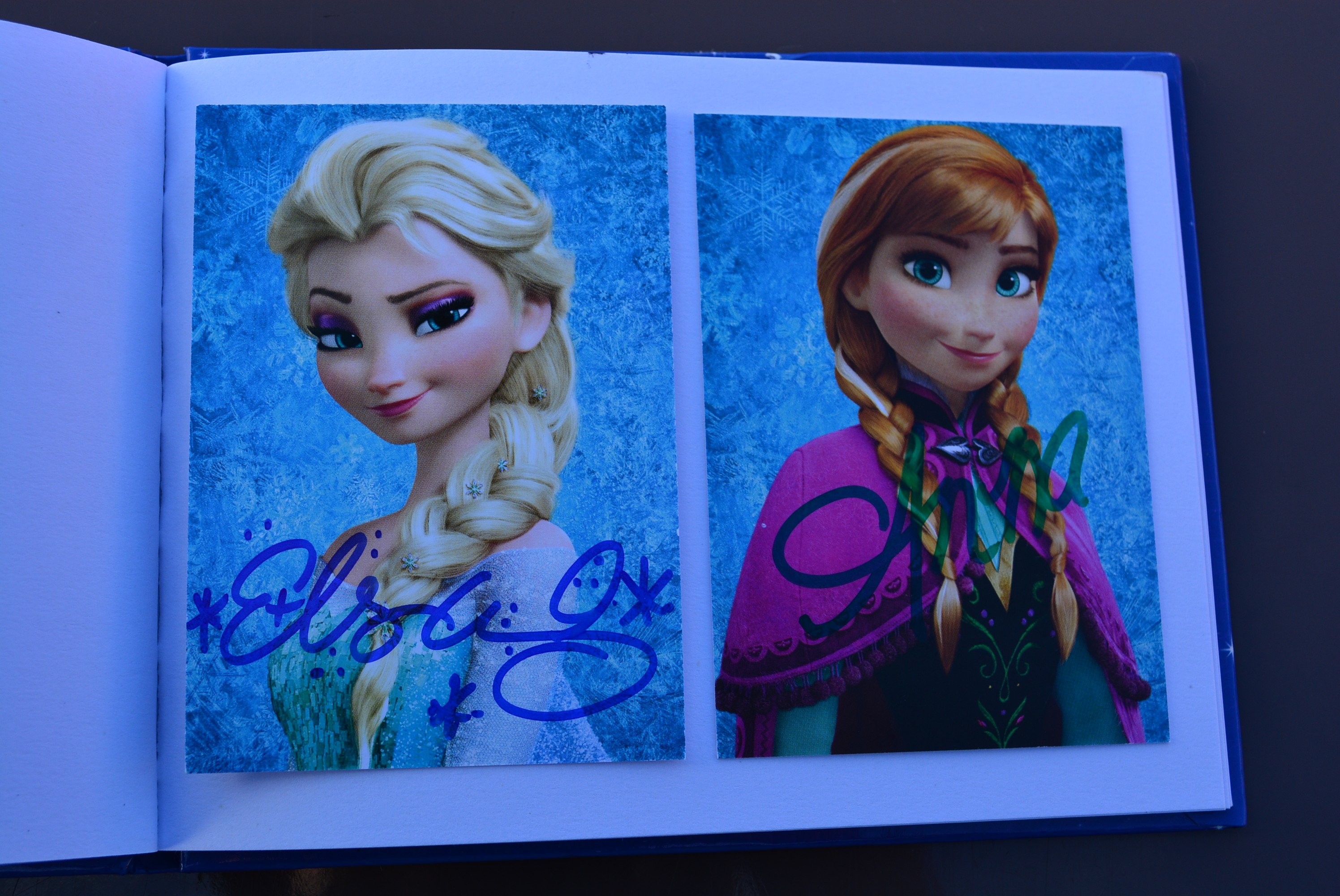 Walt Disney World, Epcot, Norway, Anna and Elsa, autograph