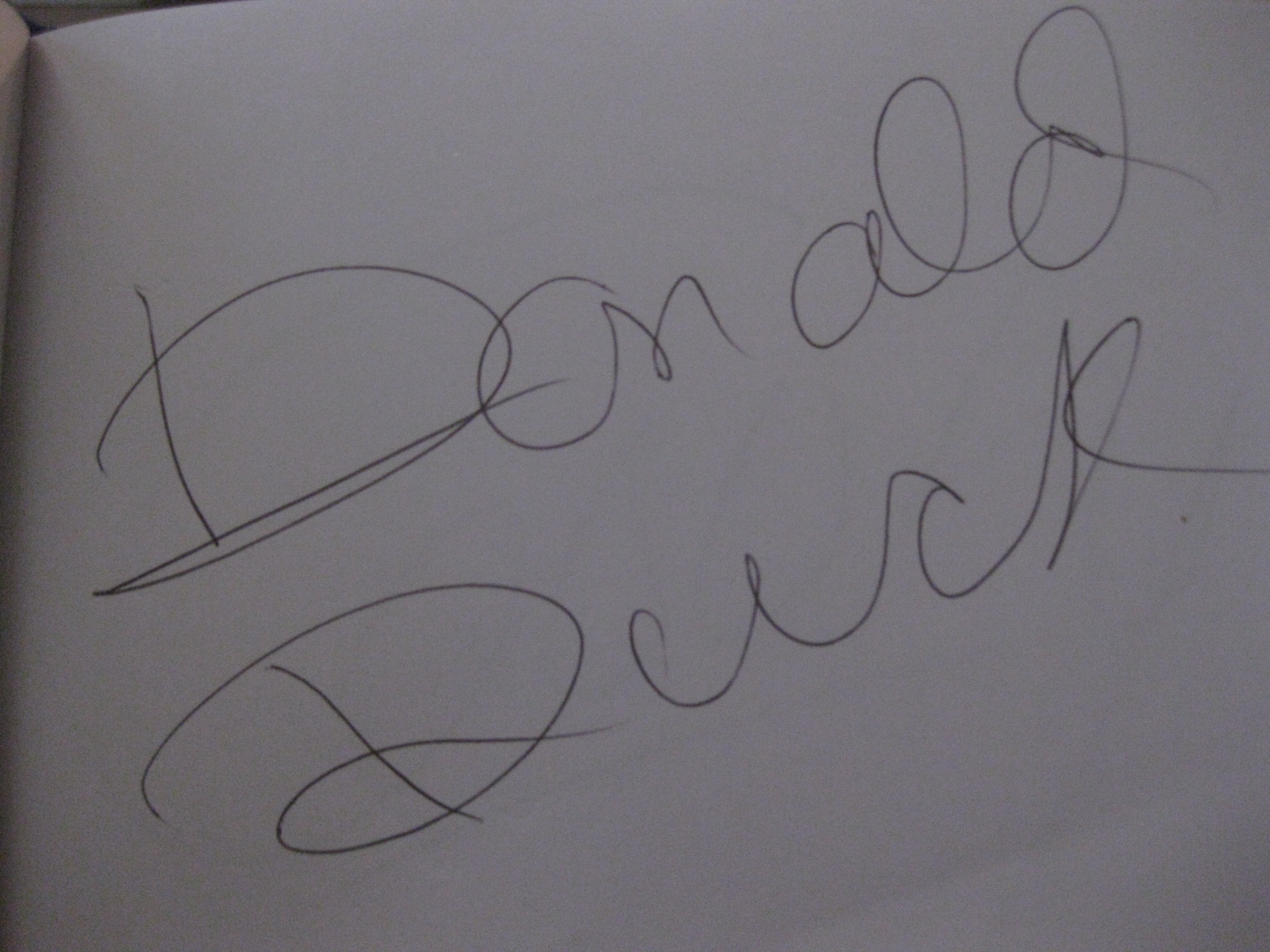 Donald Duck Autograph