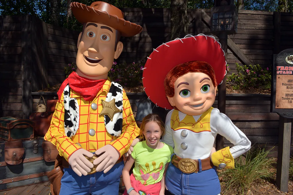 Woody and Jessie at Magic Kingdom in Disney World