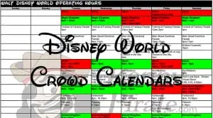 2016 Disney World Crowd Calendar Park Hours KennythePirate
