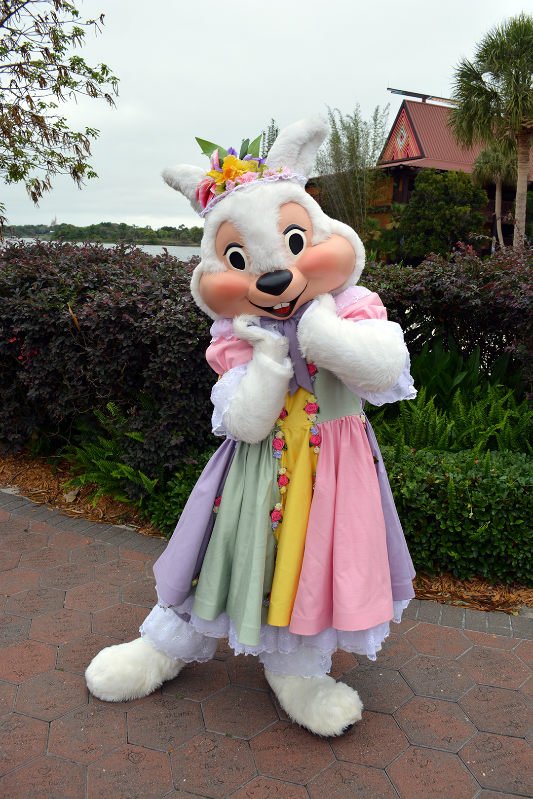 Easter Polynesian Resort character meet and greets Mrs. Easter Bunny