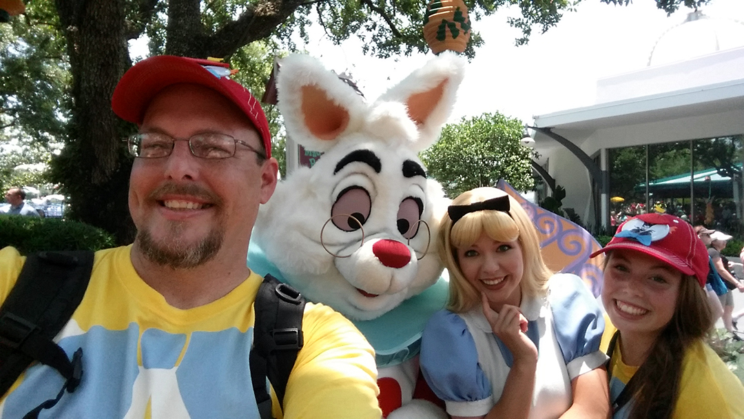 Alice and White Rabbit in Magic Kingdom