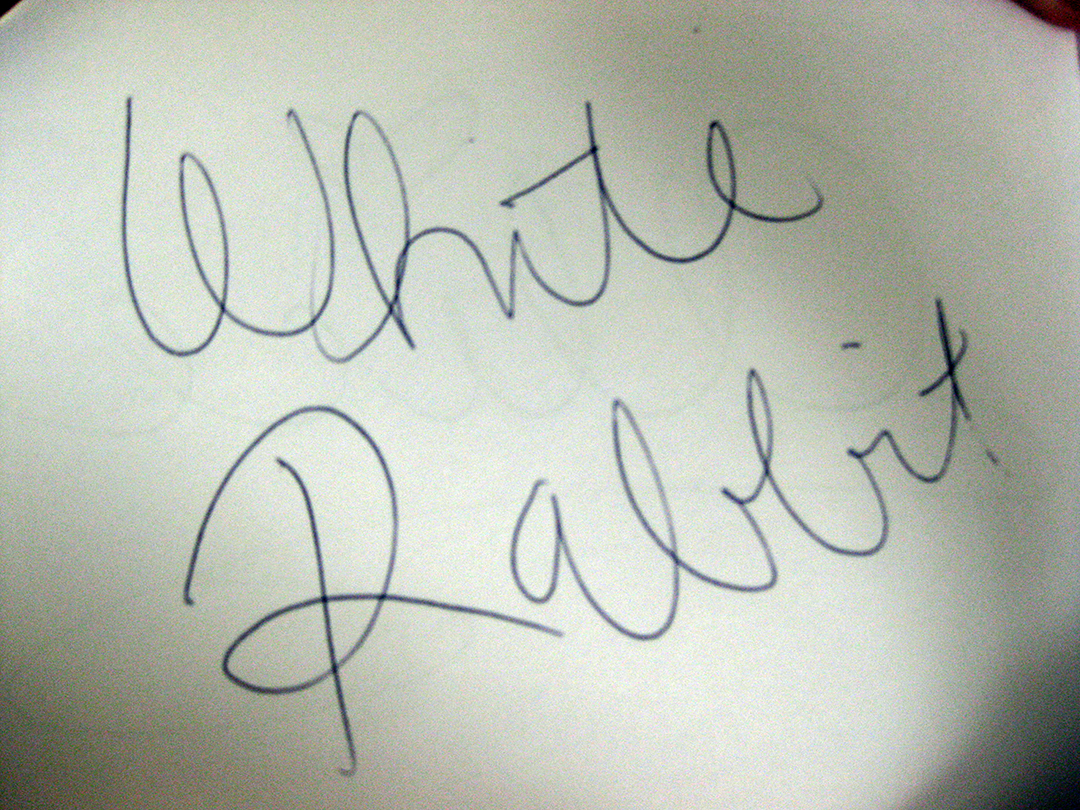 White Rabbit autograph