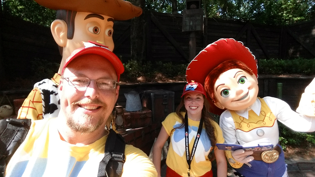 Woody and Jessie  in Magic Kingdom