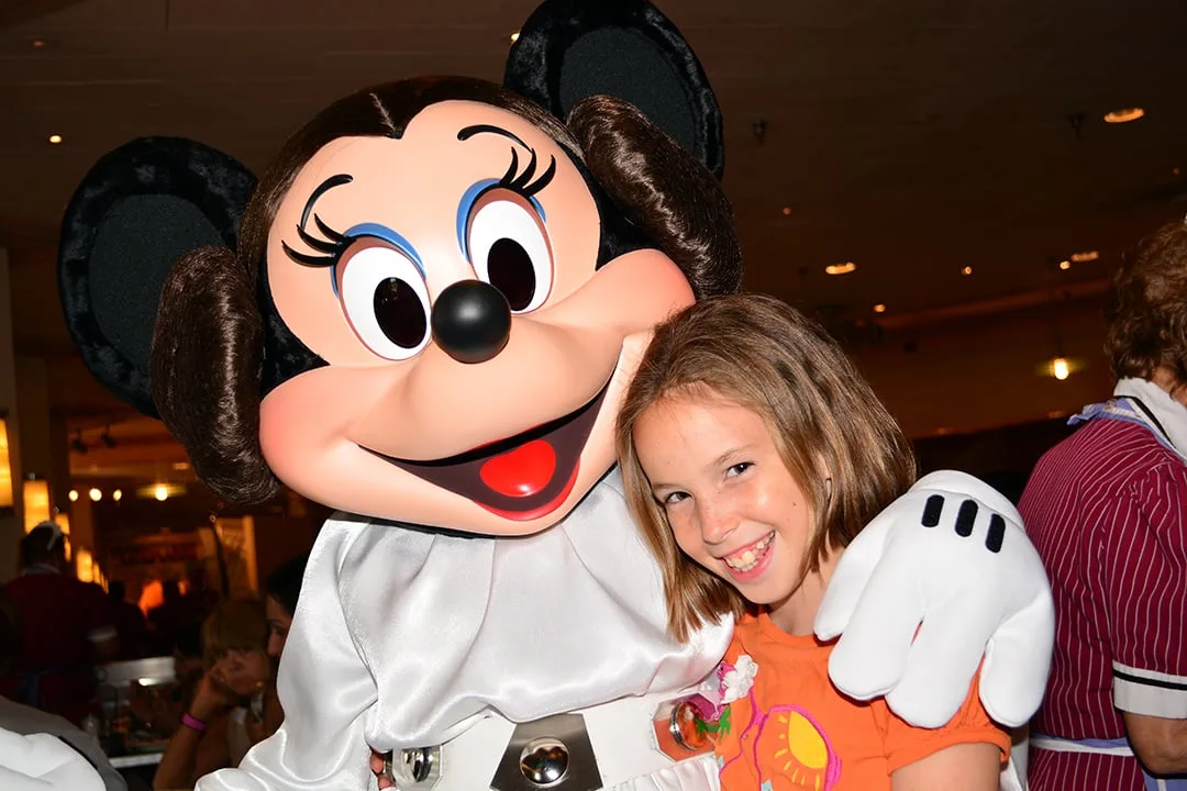 Princess Leia Minnie Mouse Jedi Mickey Star Wars Diner at Hollywood and Vine in Disney Hollywood Studios