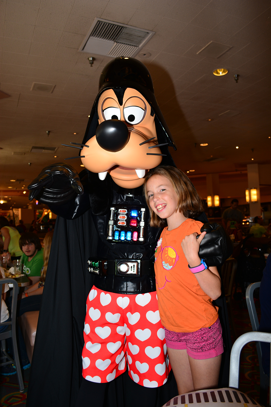 Darth Goofy at Jedi Mickey Star Wars Diner at Hollywood and Vine in Disney Hollywood Studios