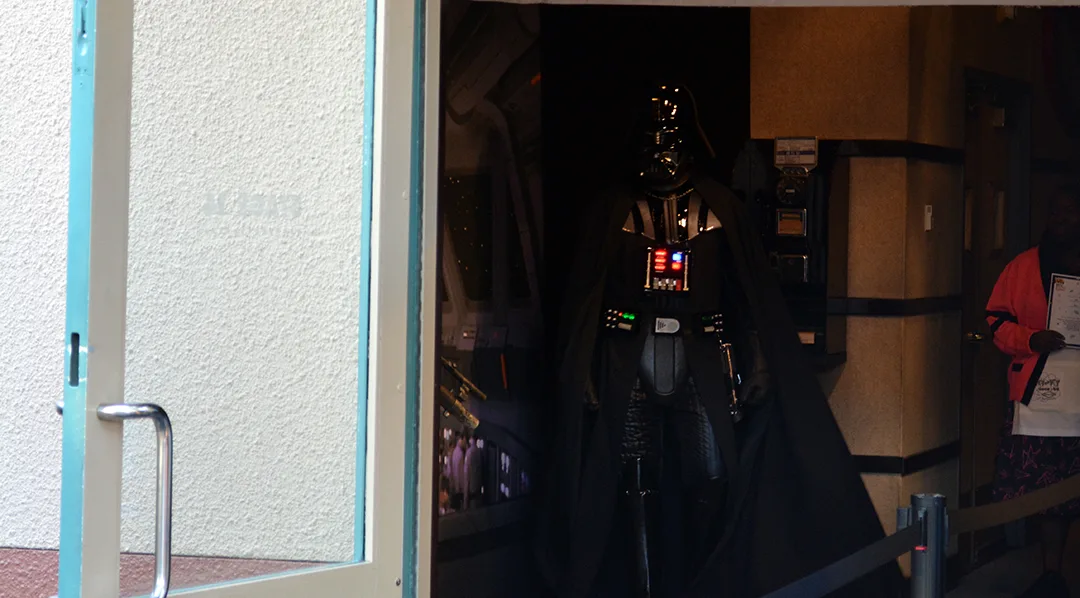 Boba Fett and Darth Vader at Star Wars Galactic Dine-in Character Breakfast at Hollywood Studios