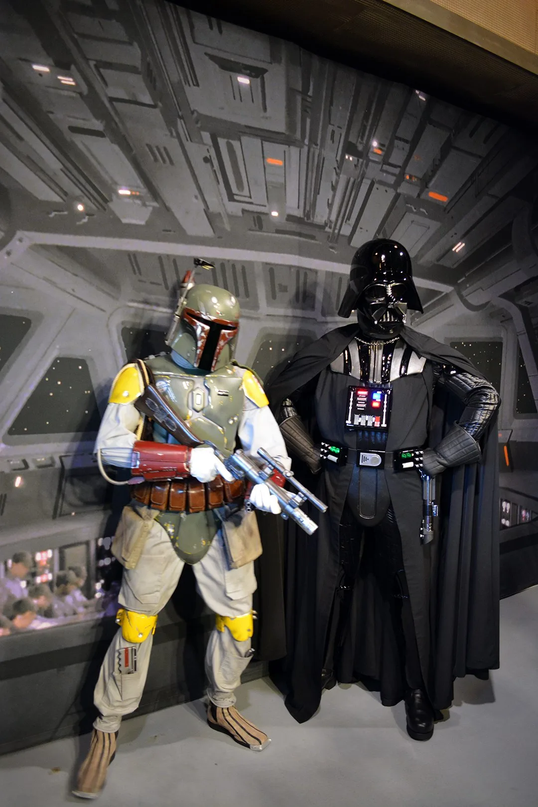 Boba Fett and Darth Vader at Star Wars Galactic Dine-in Character Breakfast at Hollywood Studios