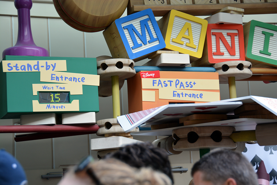 toy story mania wait time