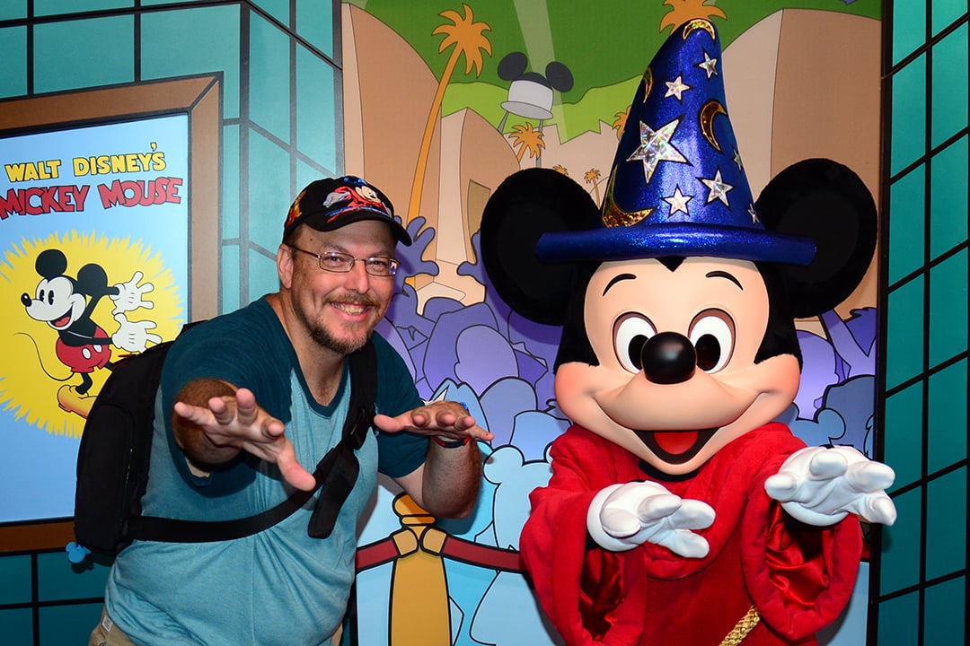 Disney's Hollywood Studios meet and greet Sorcerer Mickey