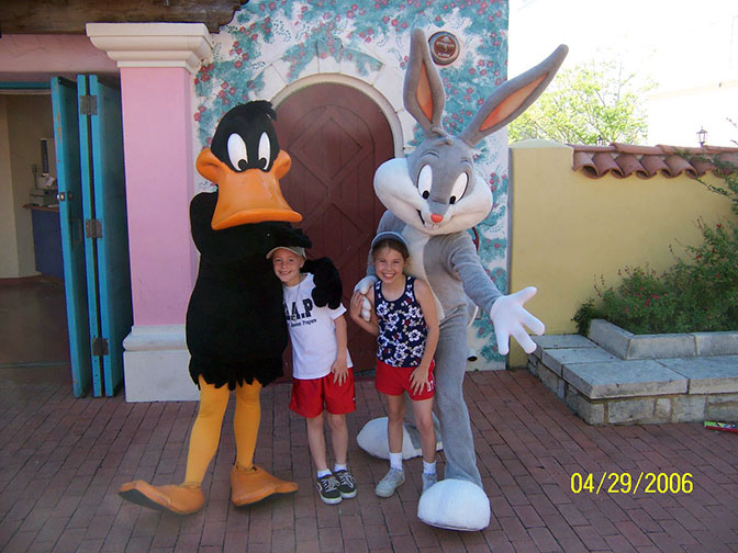 Daffy Duck and Bugs Bunny Six Flags San Antonio 2006