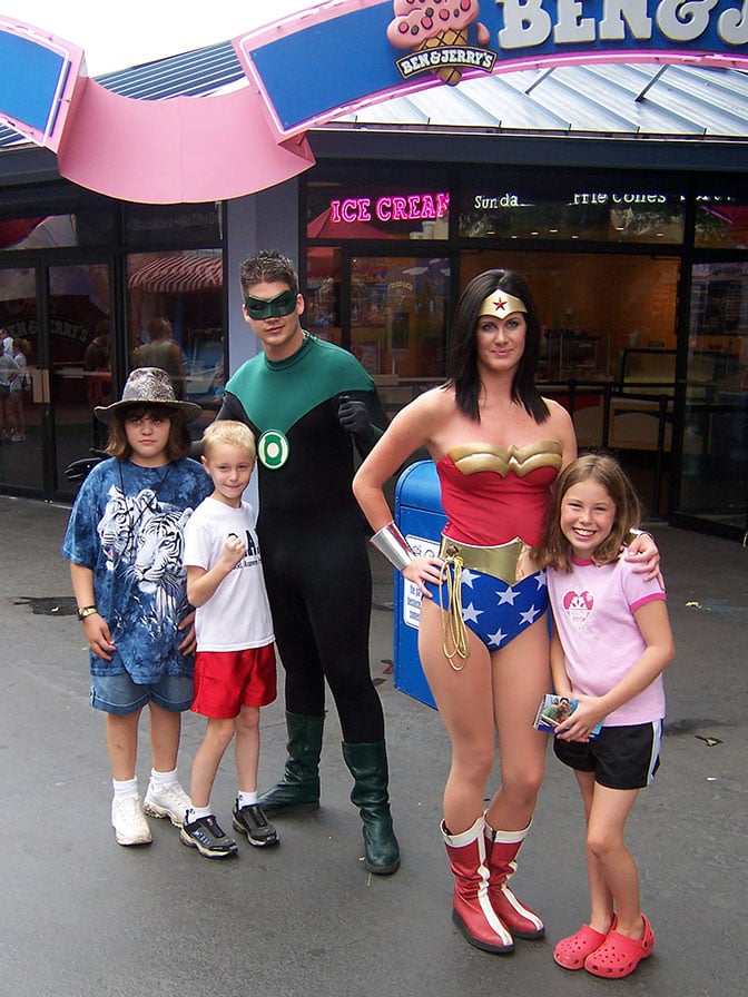 Green Lantern and Wonder Woman Six Flags Texas 2007