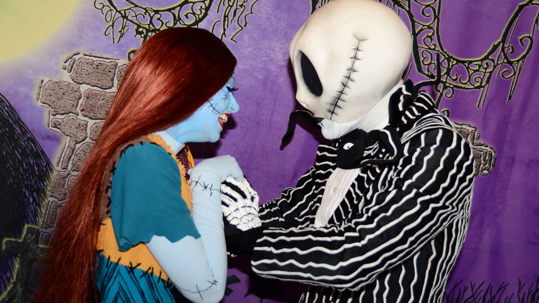 Mickey's Not So Scary Halloween Party 2014  Jack Skellington & Sally meet and greet