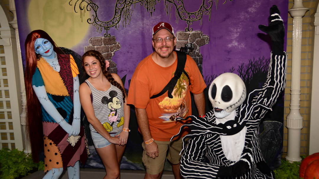 Mickey's Not So Scary Halloween Party 2014 Jack Skellington & Sally meet and greet