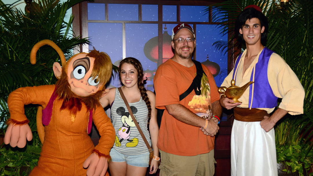 Mickey's Not So Scary Halloween Party 2014 Aladdin and Abu meet and greet