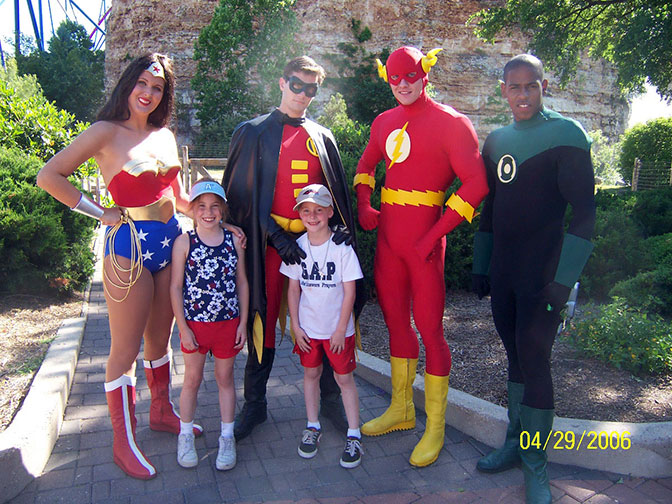 Wonder Woman Robin Flash and Green Lantern Six Flags San Antonio 2006