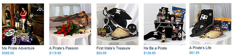 Disney florist pirate themed items