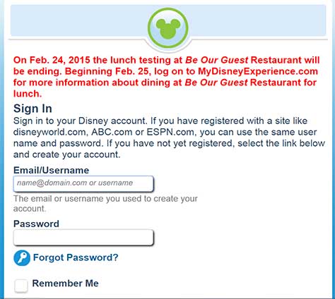 be our guest lunch fastpass ending