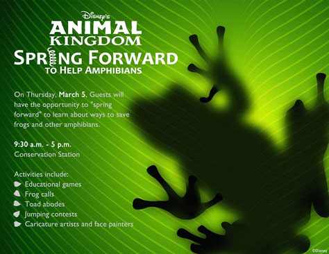 Animal Kingdom Spring Forward to help amphibians day l kennythepirate.com
