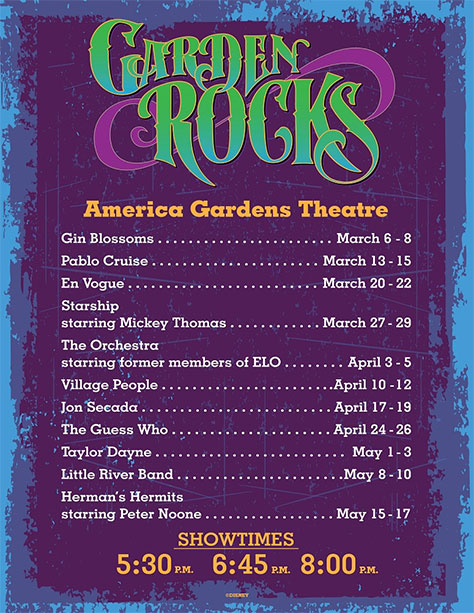 Garden Rocks Concert Series Epcot Flower and Garden Festival l kennythepirate.com