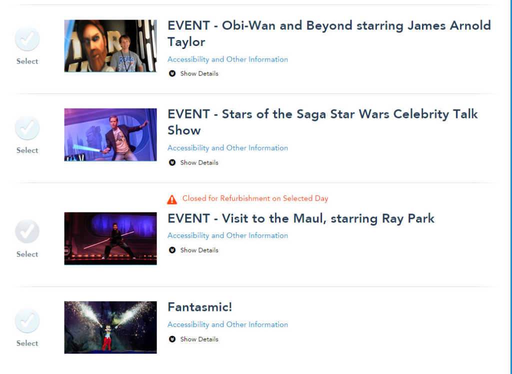 Star Wars Weekends Fastpass+ for Shows 2 l kennythepirate.com