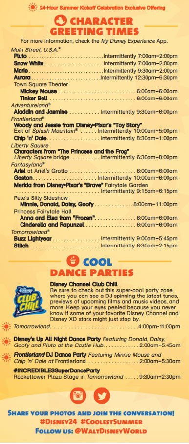 Magic Kingdom 24 hour party coolest summer ever times guide 3