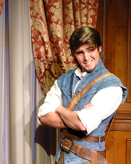 Flynn Rider Play Test in Fantasyland in Walt Disney World Magic Kingdom kennythepirate