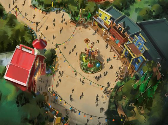 Toy Story Land Als Toy Barn and Woody's Round Up area