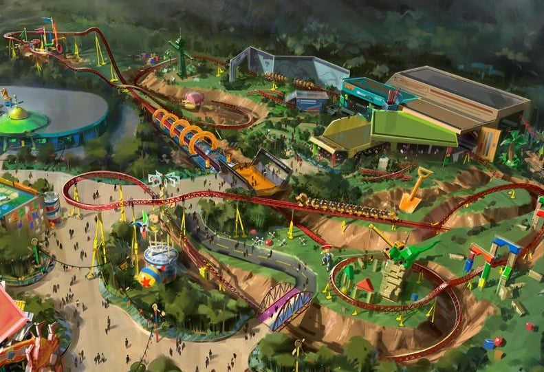 Toy Story Land Slinky Dog Roller Coaster Ride