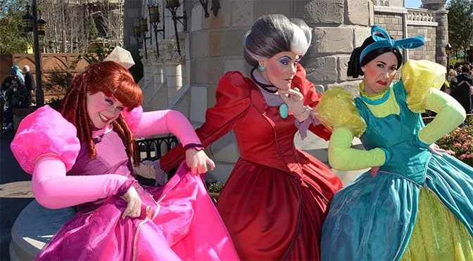 Tremaine Family and Fairy Godmother changing locations at the Magic Kingdom