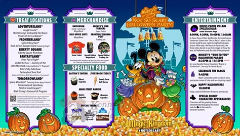 Mickeys Not So Scary Halloween Party Map 2015